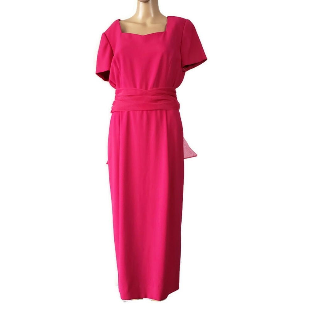 Talbots sash bow tie pencil midi dress Small Size 10  ( Size 8 really)